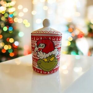 Dr Suess Grinch Holiday Ceramic Cookie Jar - Naughty Nice